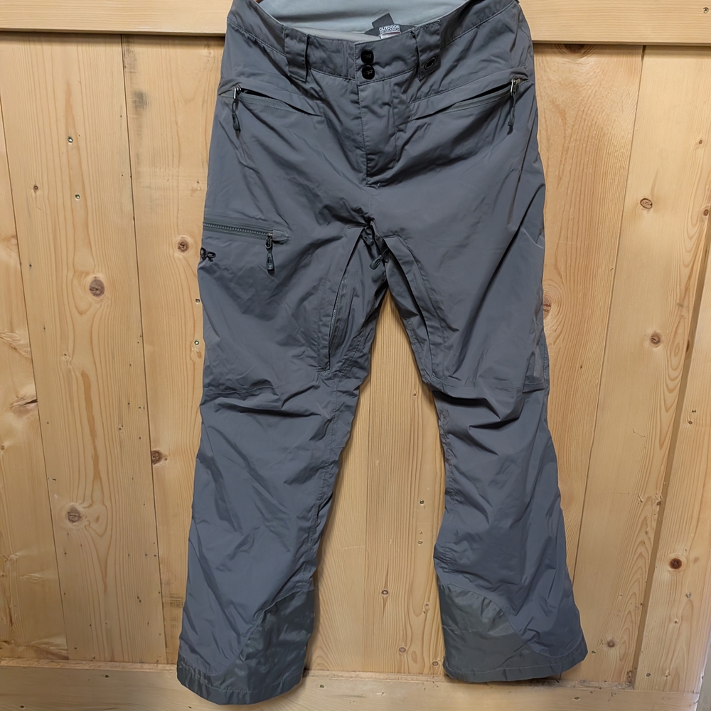 Outdoor Research Men's Small Gray Ski Snowboard Snow Pants Recco